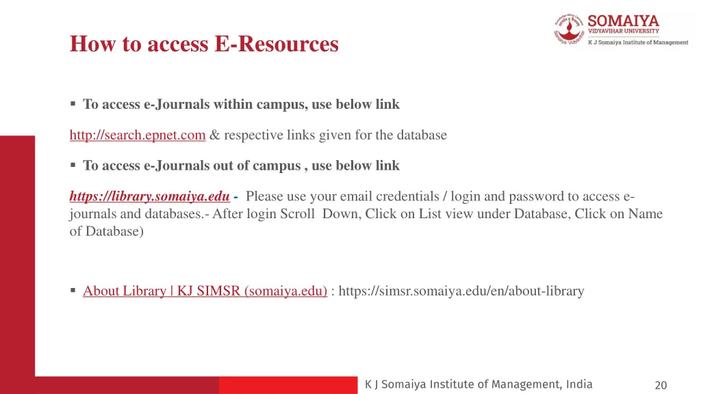 how to access e resources