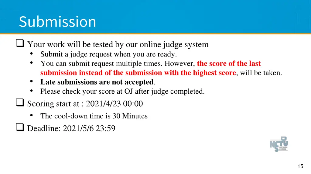 submission your work will be tested by our online