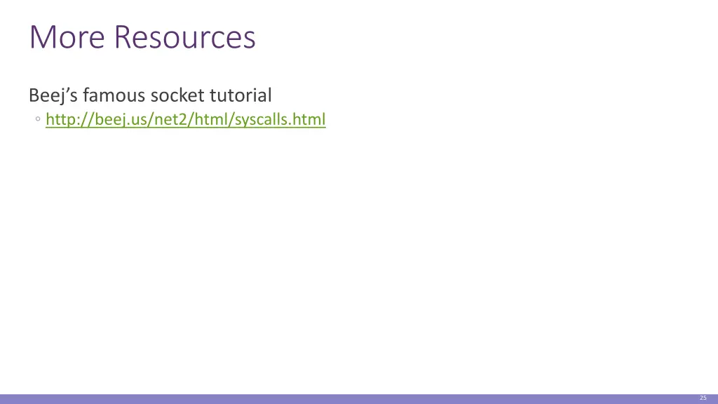 more resources