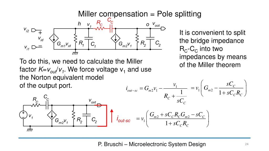 miller compensation pole splitting