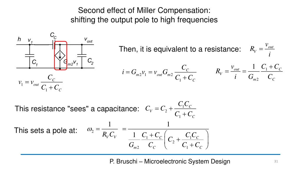 second effect of miller compensation shifting 1