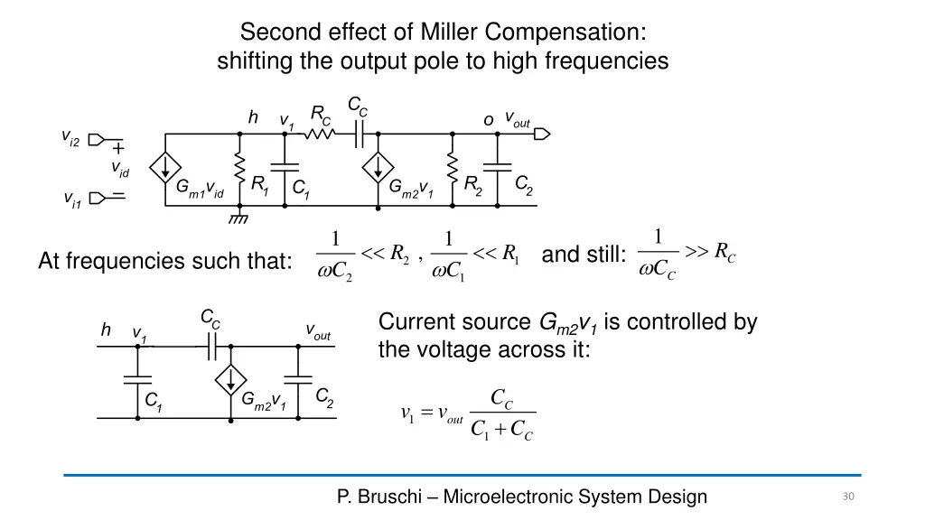 second effect of miller compensation shifting