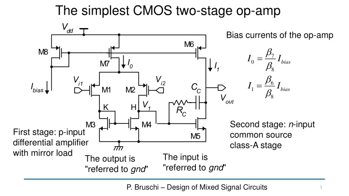 the simplest cmos two stage op amp