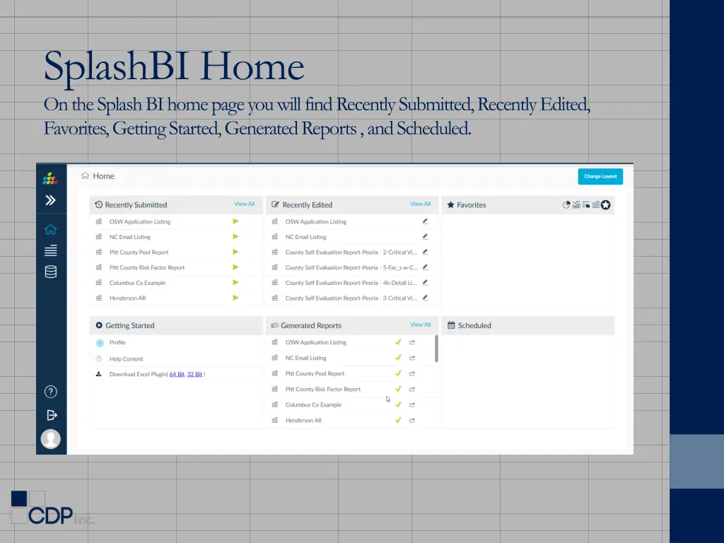 splashbihome on the splash bi home page you will