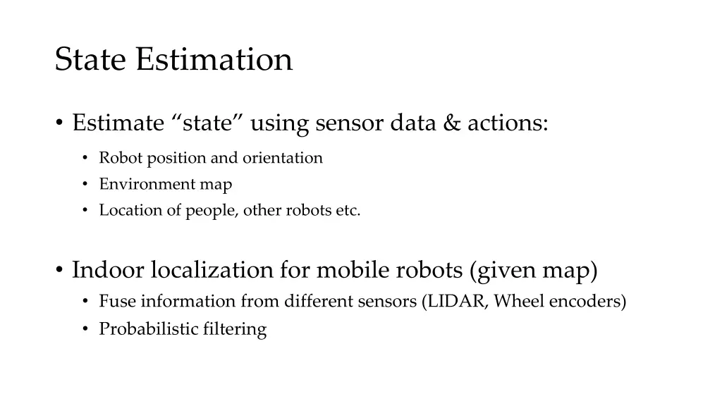 state estimation