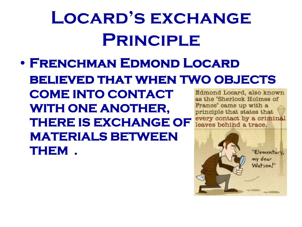 locard s exchange principle frenchman edmond