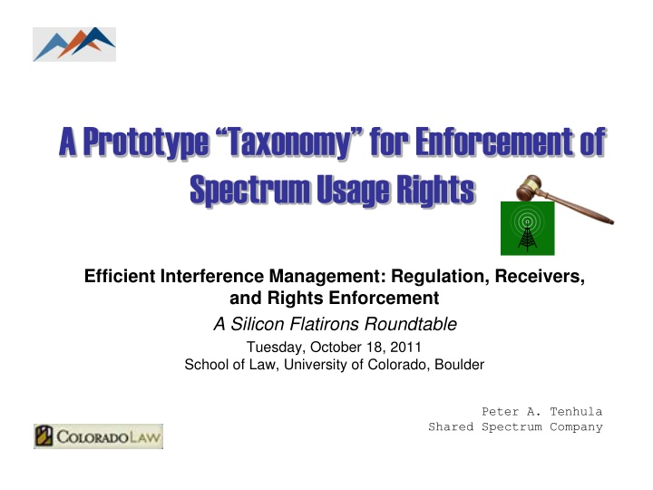a prototype taxonomy for enforcement of spectrum
