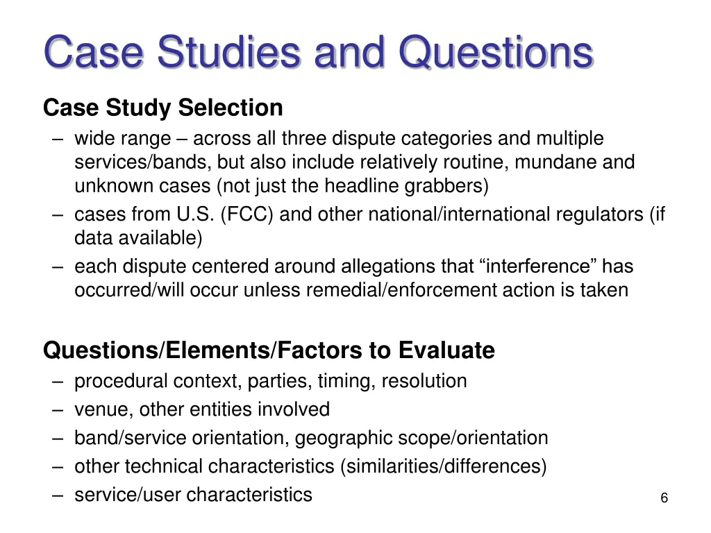 case studies and questions