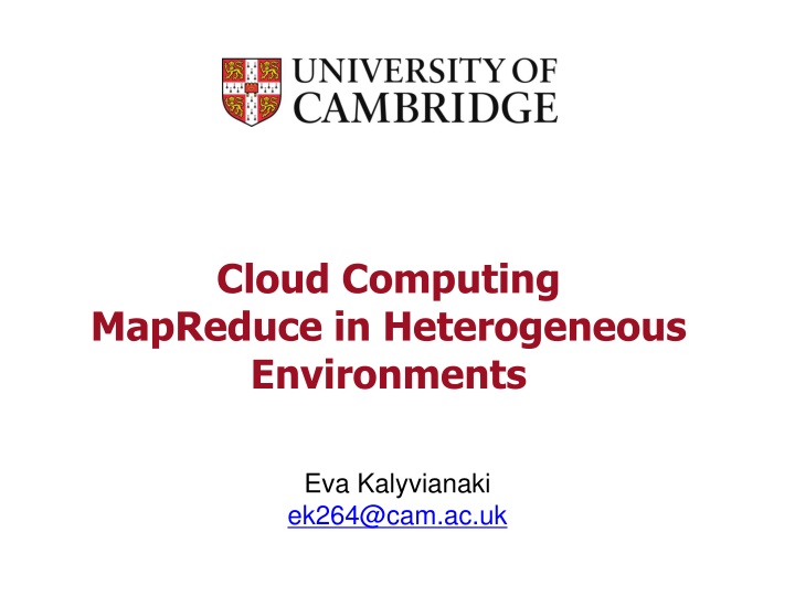 cloud computing mapreduce in heterogeneous