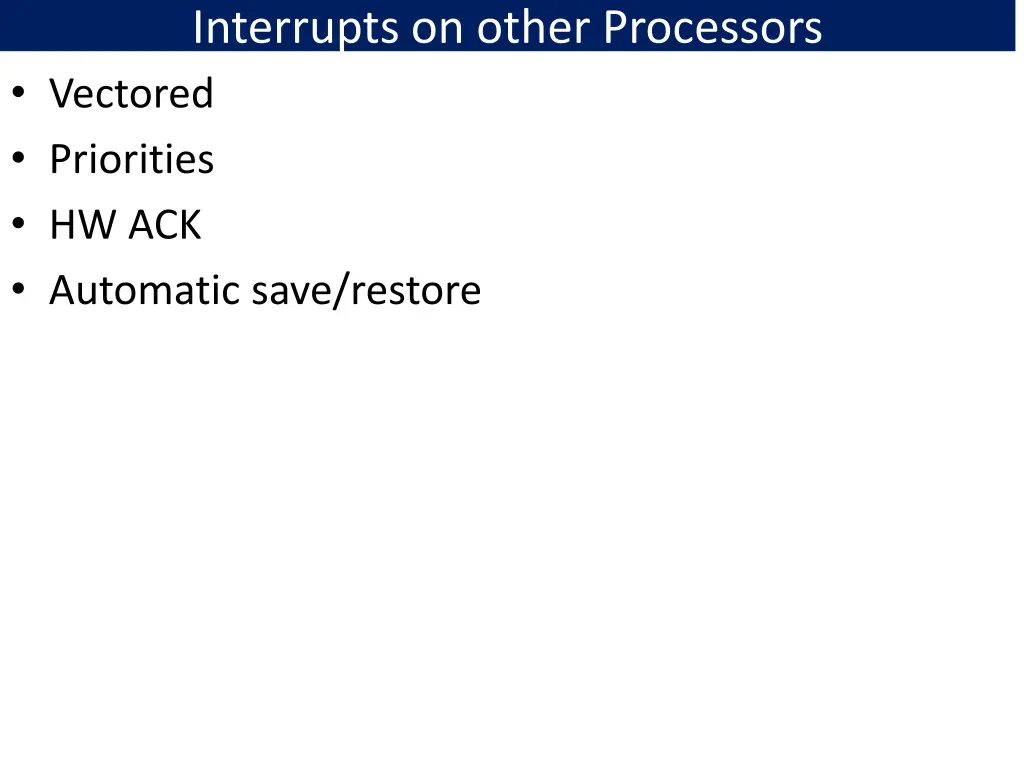 interrupts on other processors vectored