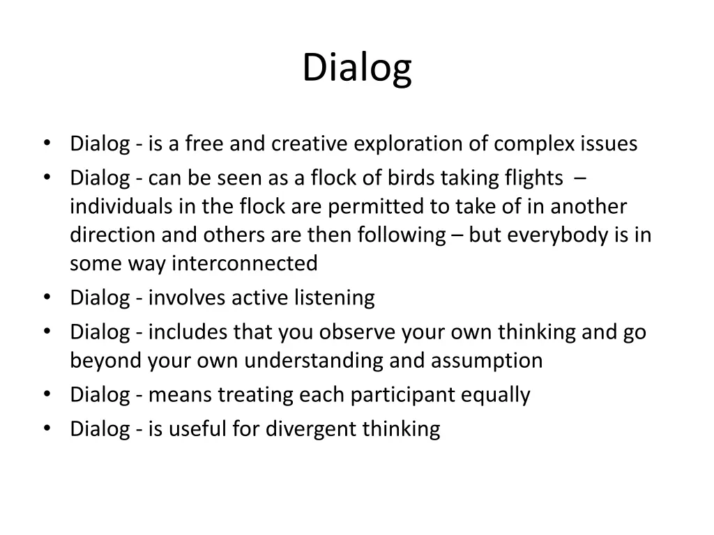 dialog
