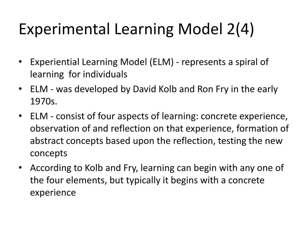 experimental learning model 2 4