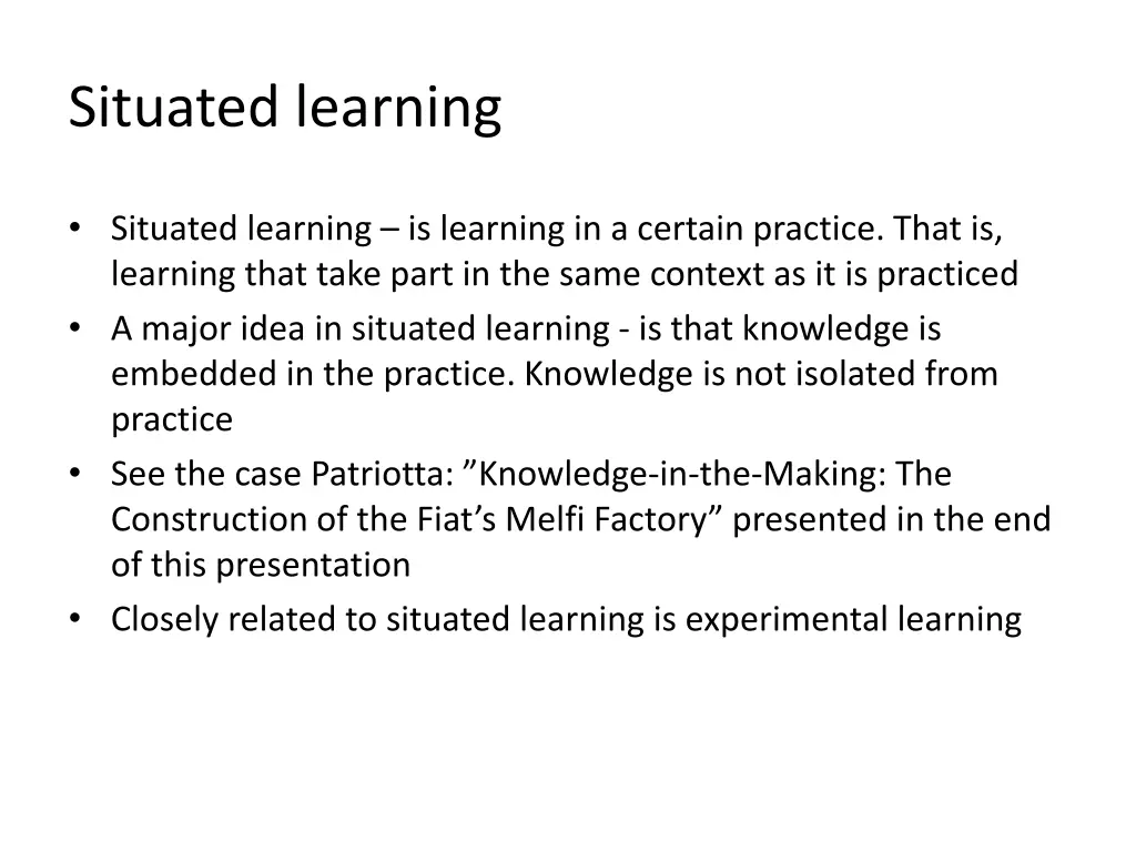 situated learning
