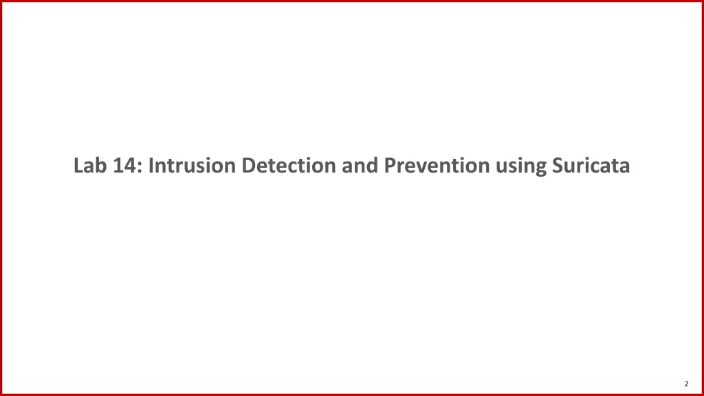 lab 14 intrusion detection and prevention using