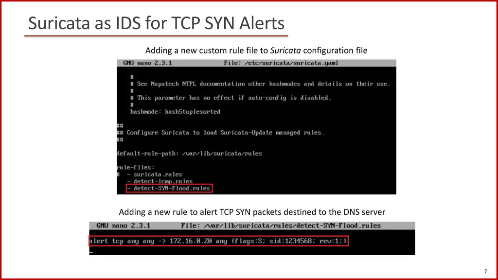 suricata as ids for tcp syn alerts