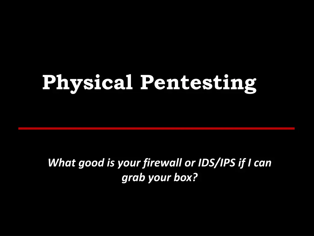 physical pentesting