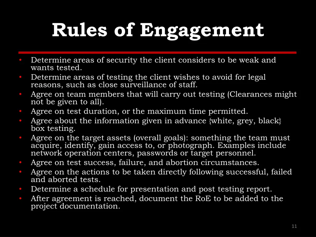 rules of engagement