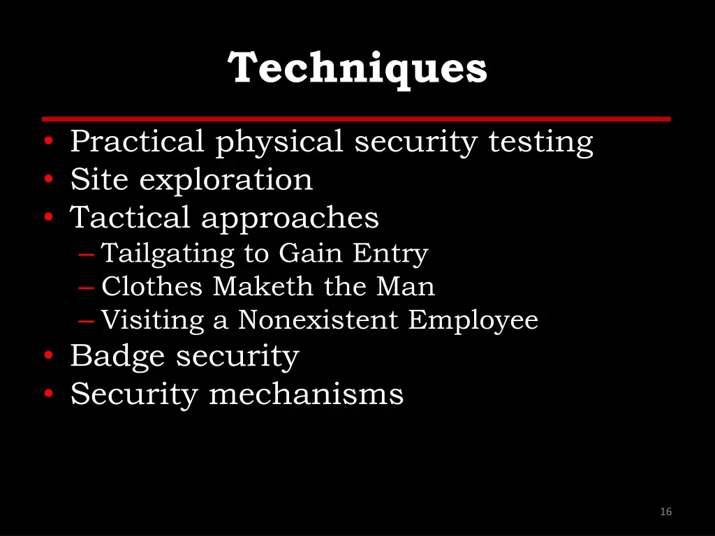 techniques