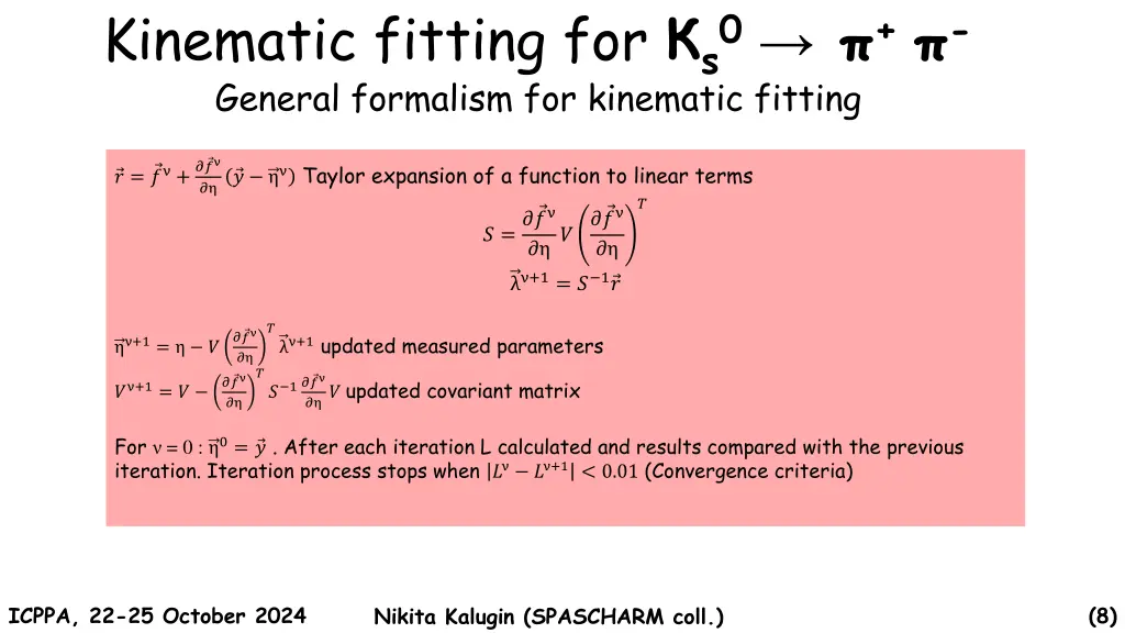 kinematic fitting for s0 general formalism 2