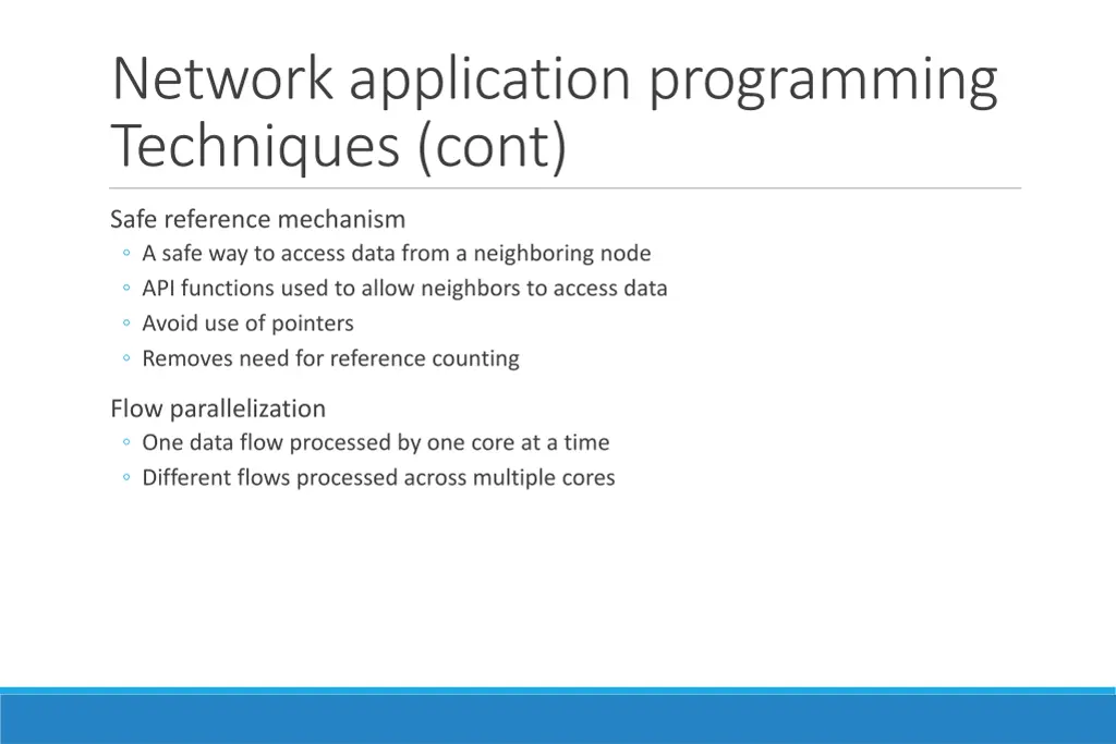 network application programming techniques cont