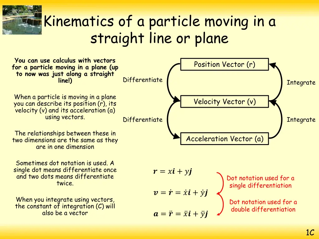 kinematics of a particle moving in a straight 41