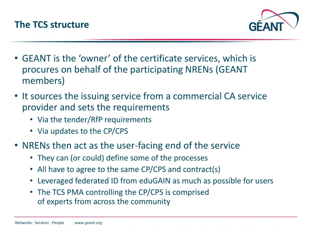 the tcs structure