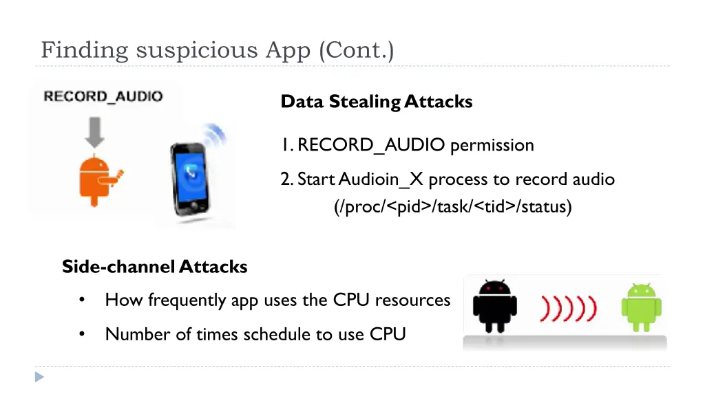 finding suspicious app cont