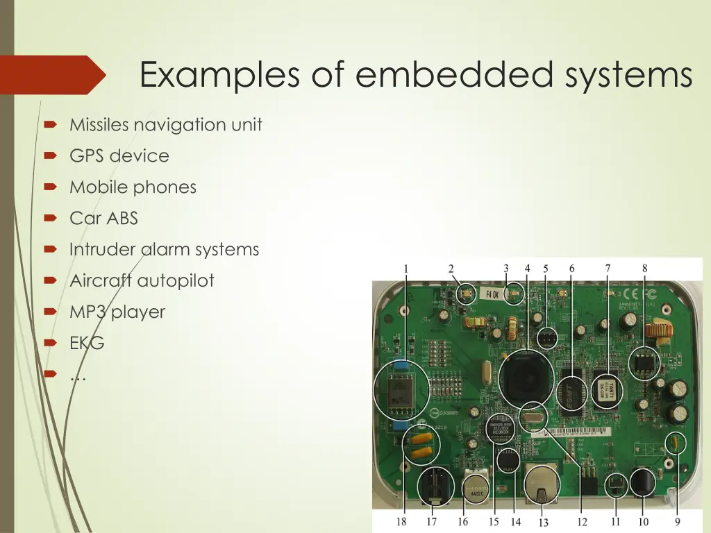 examples of embedded systems