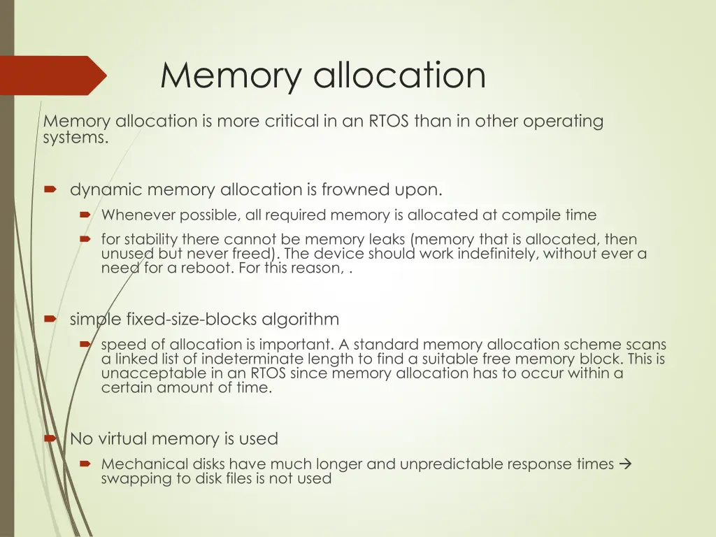 memory allocation