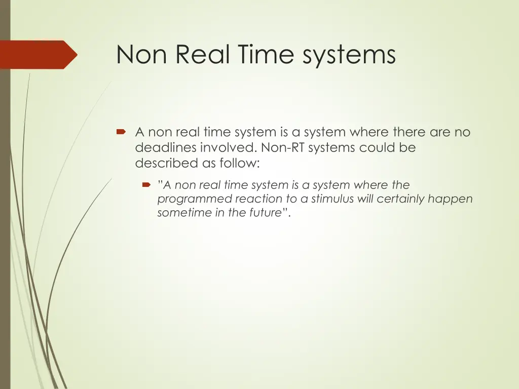 non real time systems