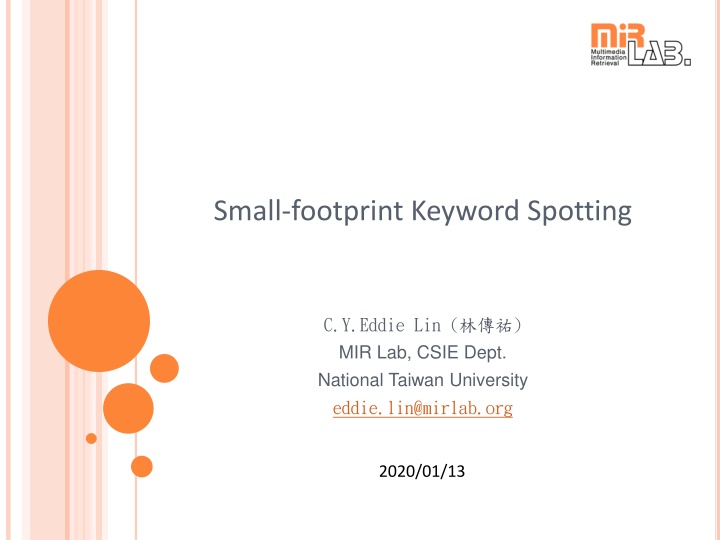 small footprint keyword spotting