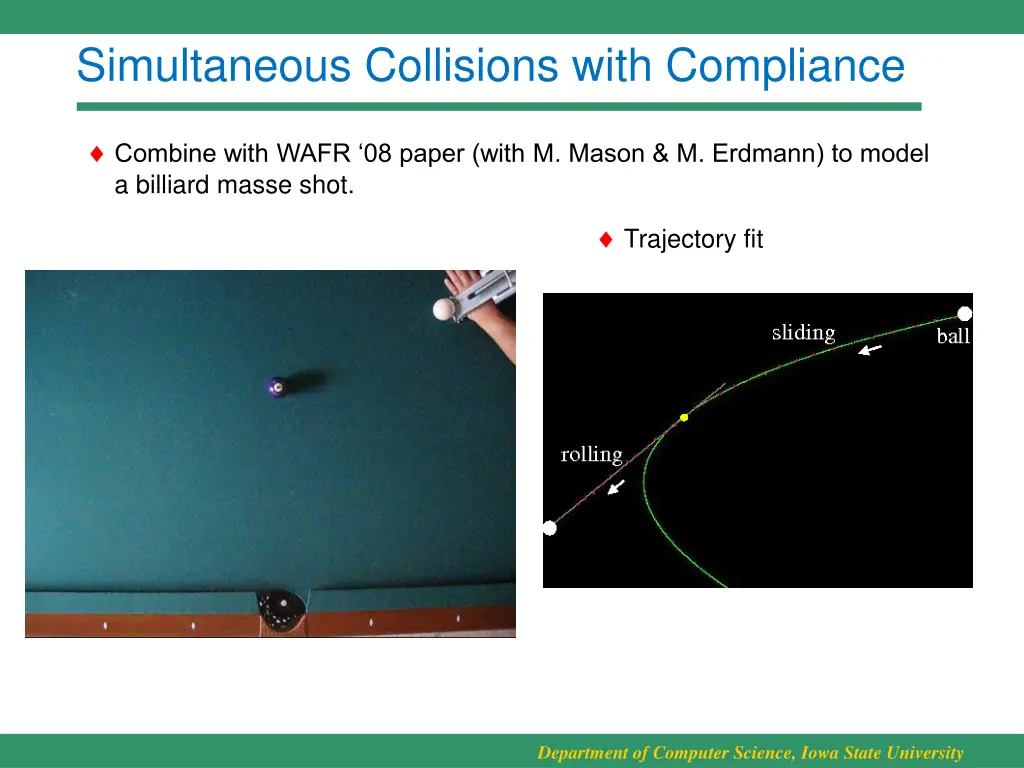 simultaneous collisions with compliance