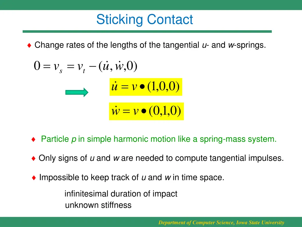 sticking contact