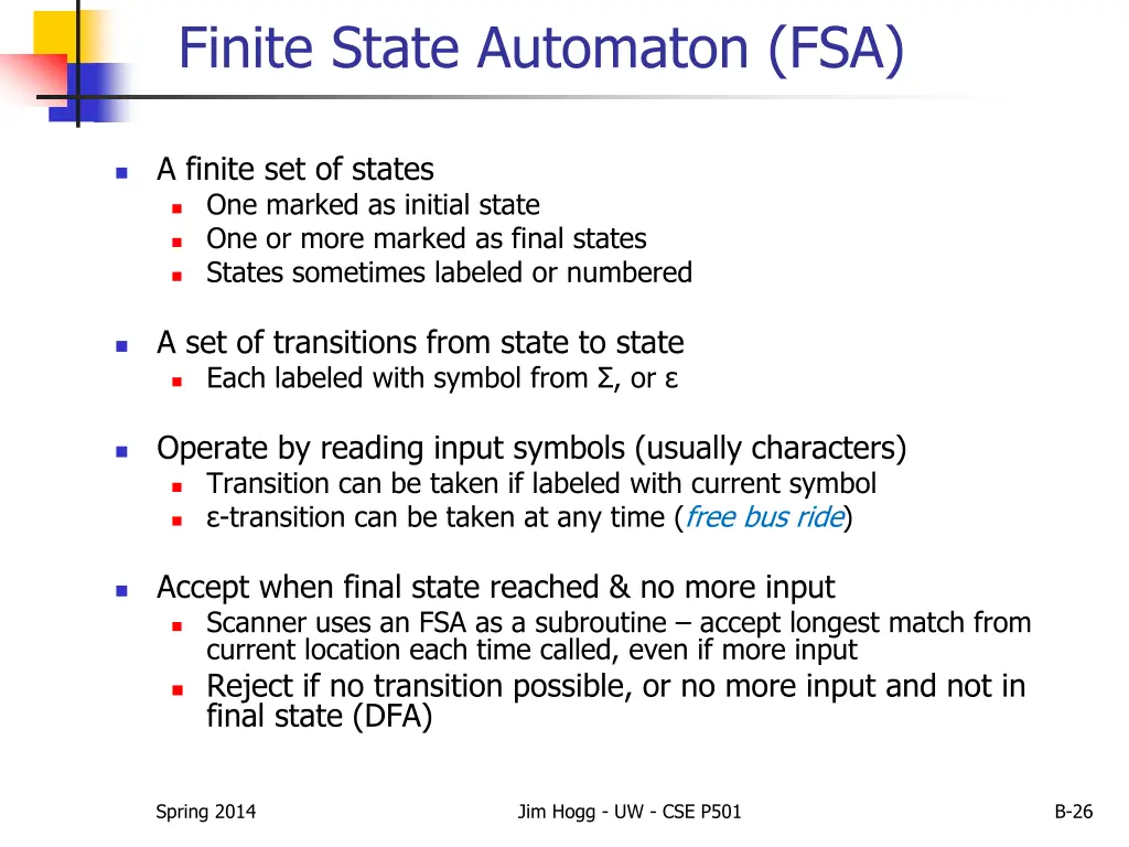 finite state automaton fsa