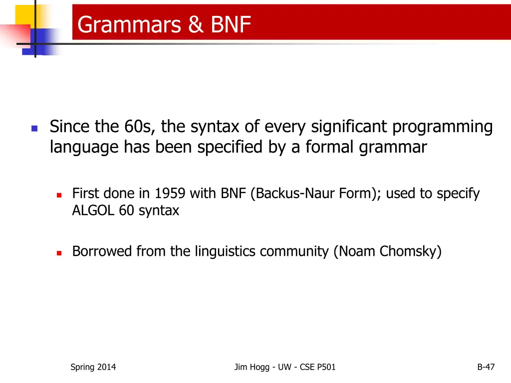 grammars bnf