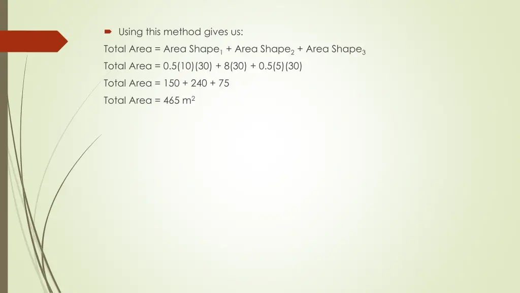 using this method gives us