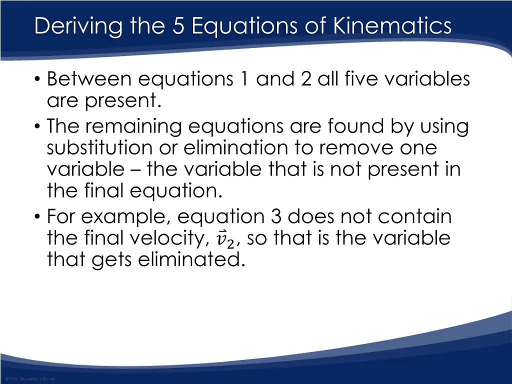 deriving the 5 equations of kinematics 7