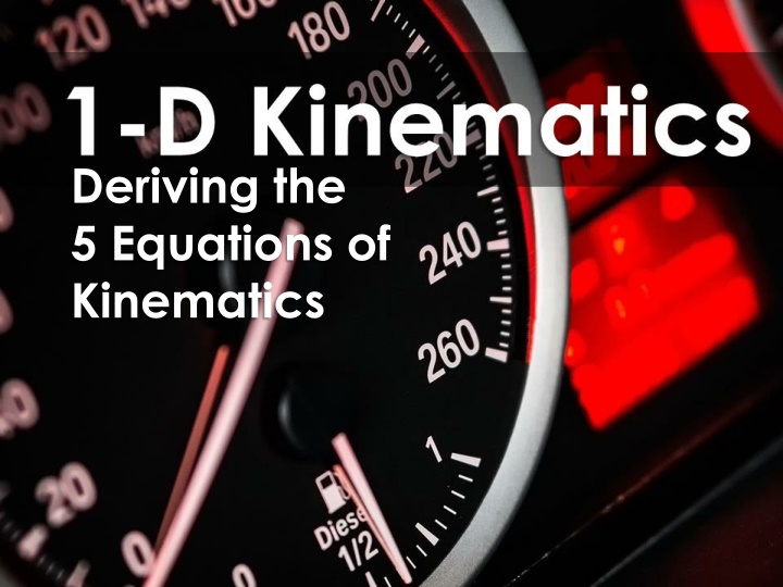 deriving the 5 equations of kinematics