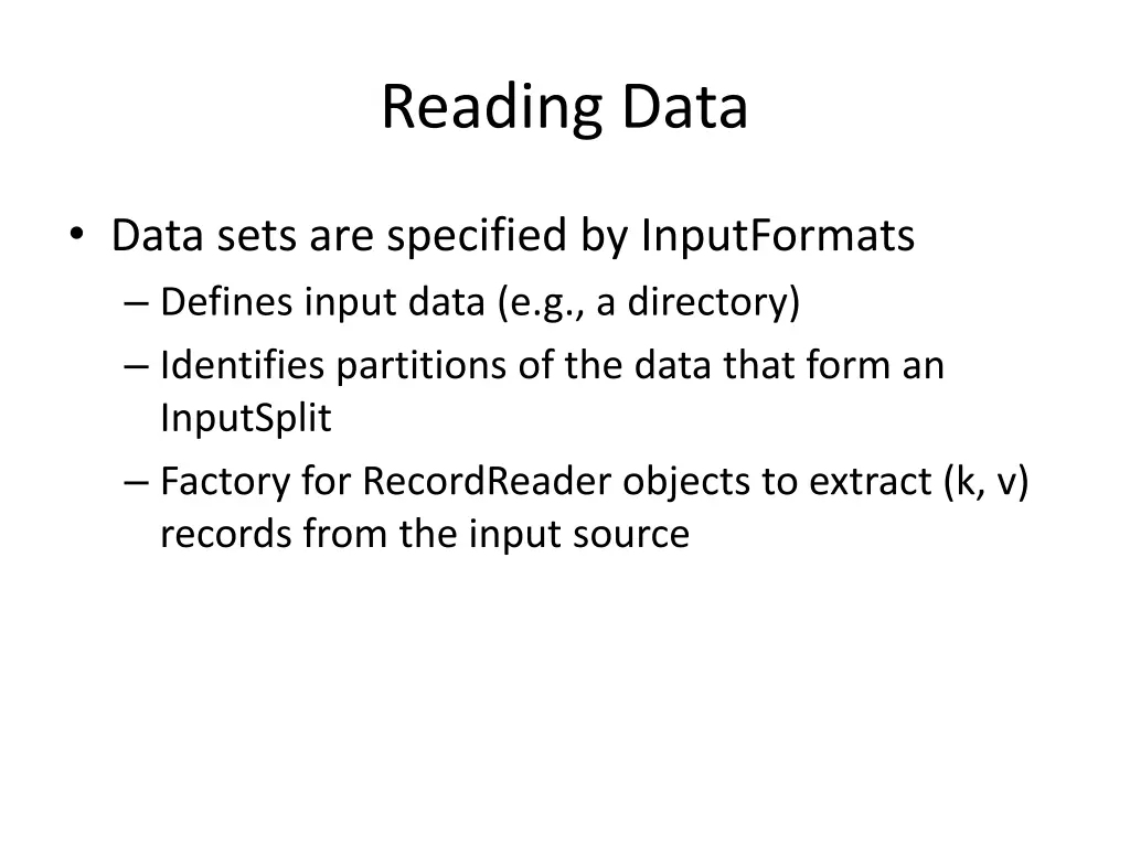 reading data