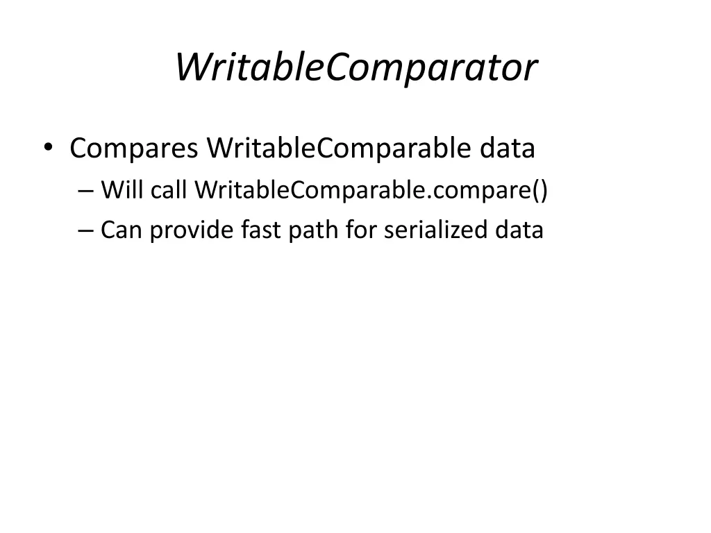 writablecomparator