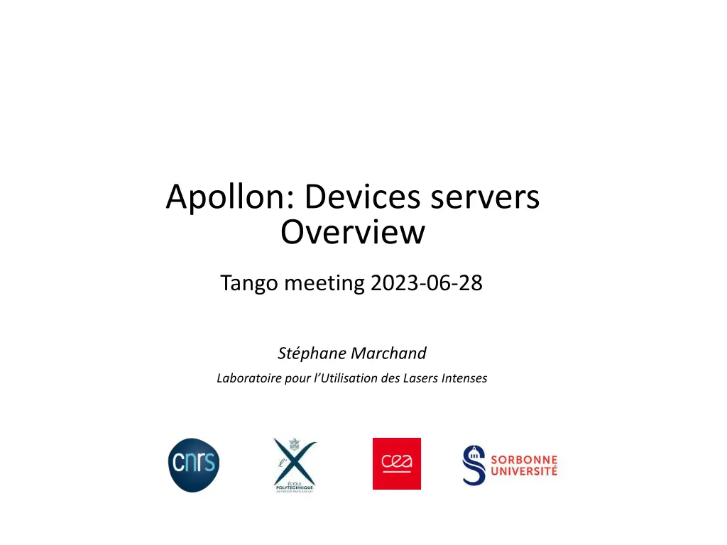 apollon devices servers overview