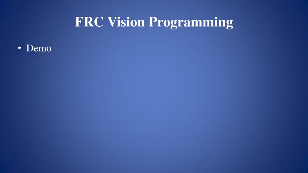frc vision programming