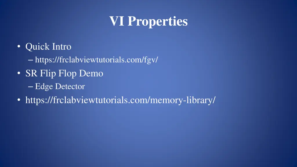 vi properties 1
