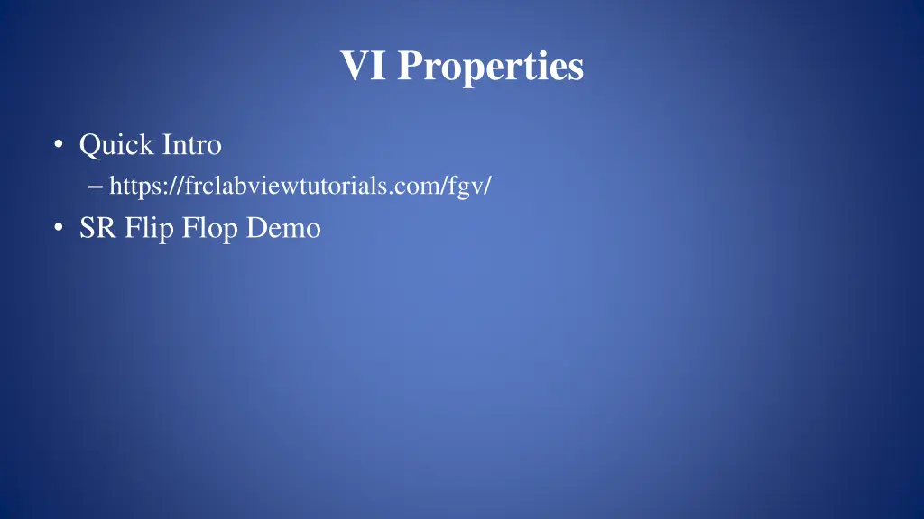 vi properties