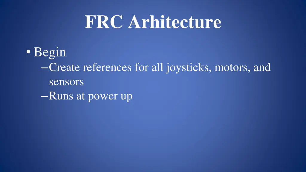 frc arhitecture 2
