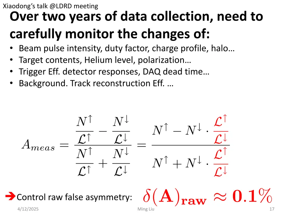 xiaodong s talk @ldrd meeting