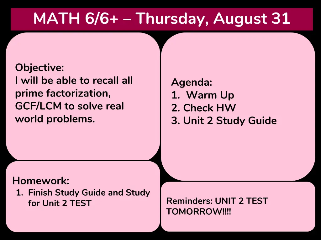 math 6 6 thursday august 31