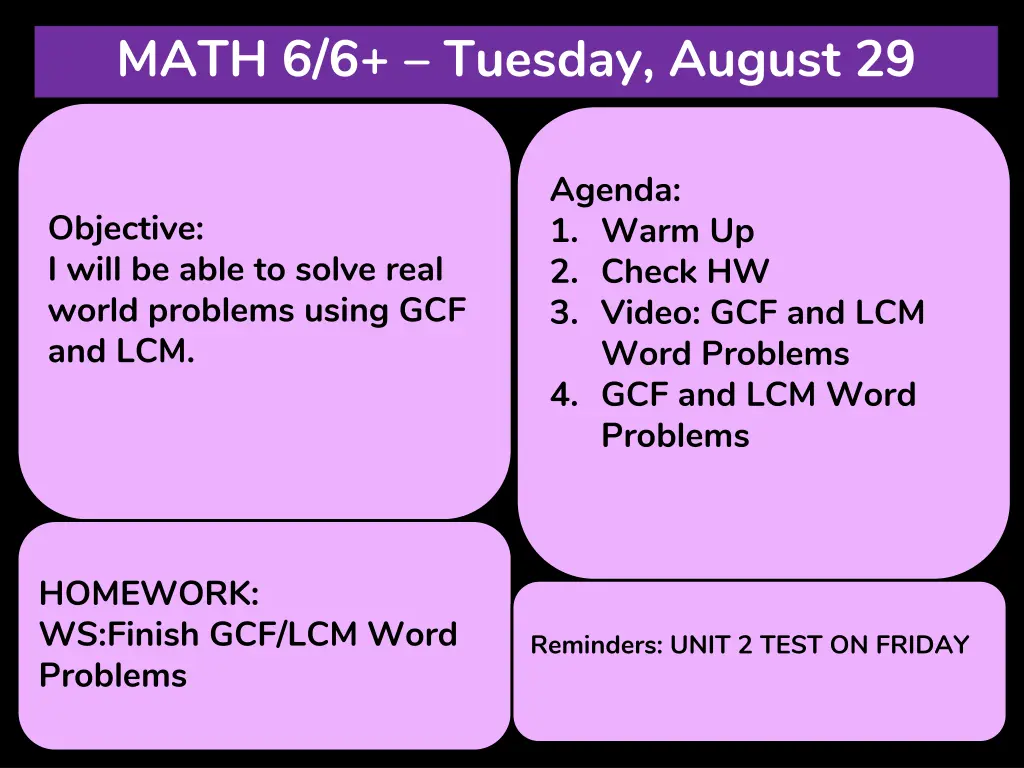 math 6 6 tuesday august 29