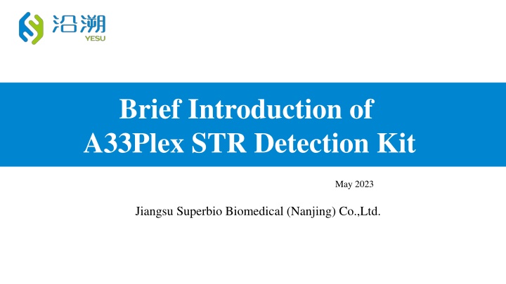 brief introduction of a33plex str detection kit