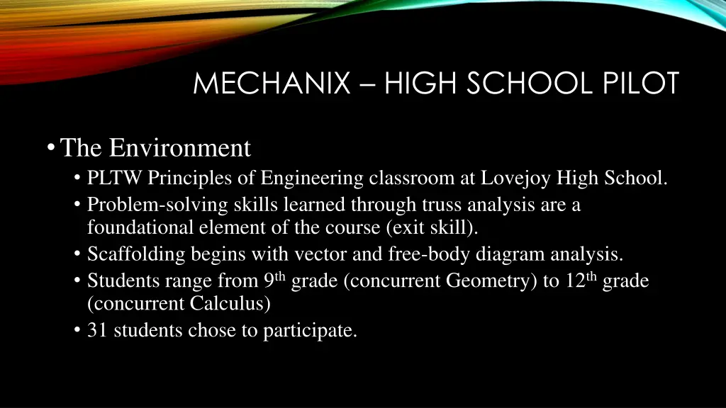 mechanix high school pilot 2